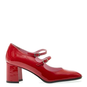 Scarpe CAREL: Pump con tacco 70 mm e cinturini in pelle verniciata rossa