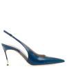 Scarpe CASADEI - Slingback bluette con tacco 75 mm