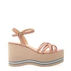 Scarpe con zeppa alta in pelle rosa di Paloma Barceló