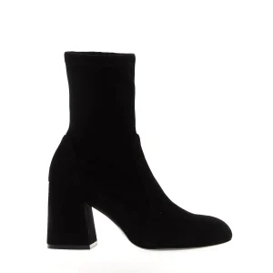 Scarpe da donna: Stivaletti in camoscio nero con tacco 85 mm