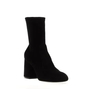 Scarpe da donna: Stivaletti in camoscio nero con tacco 85 mm