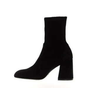 Scarpe da donna: Stivaletti in camoscio nero con tacco 85 mm