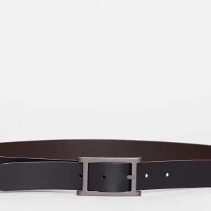 Scarpe di lusso in pelle: cintura doppia marrone e nera