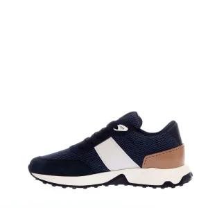 Scarpe di lusso: sneakers in pelle e tessuto blu da TOD'S