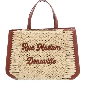 Scarpe di qualità in pelle cuoio e raffia: RUE MADAM