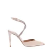 Scarpe eleganti con dettagli in rosa cipria e strass