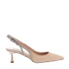Scarpe eleganti con dettagli brillanti: NINALILOU - sand leather slingback