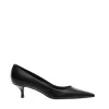 Scarpe eleganti in pelle nera con tacco da 50 mm