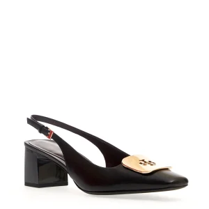 Scarpe eleganti in pelle nera con fibbia - TORY BURCH
