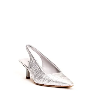 Scarpe eleganti in pelle argento con tacco 50 - HALMANERA