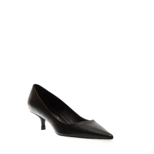 Scarpe eleganti in pelle nera con tacco da 50 mm