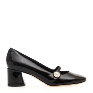 Scarpe eleganti: Mary Jane vernice nera, tacco 50 mm