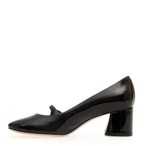 Scarpe eleganti: Mary Jane vernice nera, tacco 50 mm