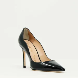Scarpe eleganti: Pump in pelle verniciata nera, tacco 100 mm
