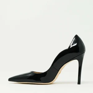 Scarpe eleganti: Pump in pelle verniciata nera, tacco 100 mm