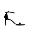 Scarpe eleganti: sandalo in camoscio nero Stuart Weitzman 85mm