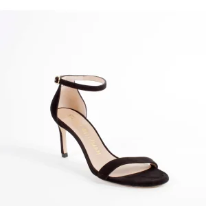 Scarpe eleganti: sandalo in camoscio nero Stuart Weitzman 85mm