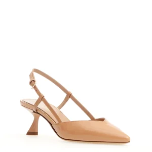 Scarpe eleganti: Slingback vernice nude con tacco 50 mm