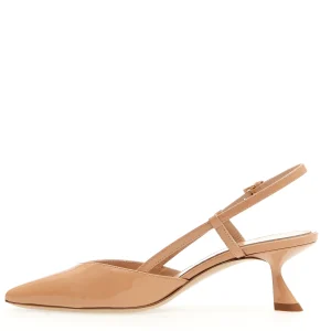 Scarpe eleganti: Slingback vernice nude con tacco 50 mm