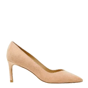 Scarpe eleganti Stuart Weitzman: pump rosa in camoscio 70 mm