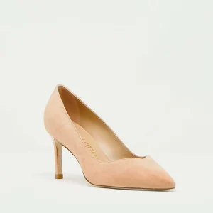 Scarpe eleganti Stuart Weitzman: pump rosa in camoscio 70 mm