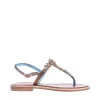 Scarpe estive con strass bronzo e azzurro di Paola Fiorenza