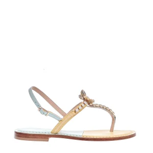 Scarpe estive da donna con strass: sandali bicolore Paola Fiorenza