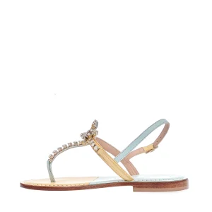 Scarpe estive da donna con strass: sandali bicolore Paola Fiorenza