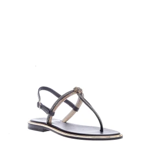 Scarpe flip flop con strass neri e dorati - Paola Fiorenza