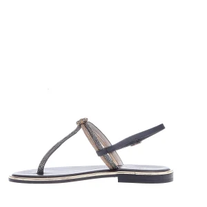 Scarpe flip flop con strass neri e dorati - Paola Fiorenza