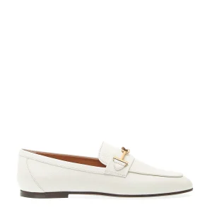Scarpe in pelle con morso di cavallo bianco - TOD'S
