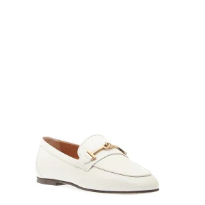 Scarpe in pelle con morso di cavallo bianco - TOD'S