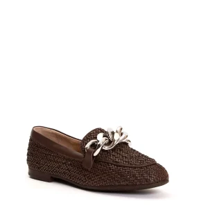 Scarpe in pelle intrecciata marrone CASADEI - eleganza senza tempo