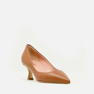 Scarpe NINALILOU - décolleté in pelle color cuoio tacco 55 mm