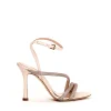 Scarpe NINALILOU: sandalo rosa in polvere con strass 90 mm