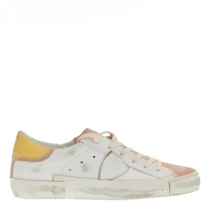 Scarpe Philippe Model: eleganza parigina in bianco, rosa e giallo