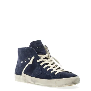 Scarpe Philippe Model: Eleganza parigina in suede blu