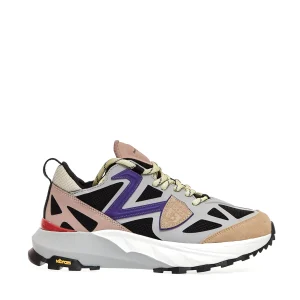 Scarpe Philippe Model: Sneakers grigie e rosa rock