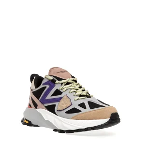 Scarpe Philippe Model: Sneakers grigie e rosa rock