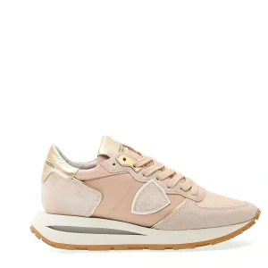 Scarpe Philippe Model Tropez in suede rosa nude