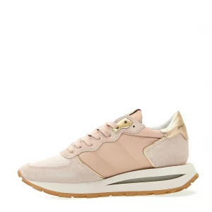 Scarpe Philippe Model Tropez in suede rosa nude
