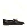 Scarpe Tod's: Eleganti mocassini neri in pelle con fibbia strass