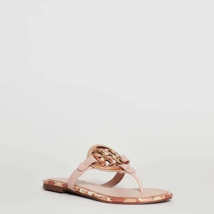 Scarpe TORY BURCH - Miller thong con design mosaico rosa e crema