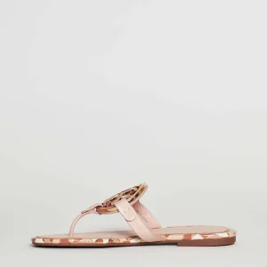 Scarpe TORY BURCH - Miller thong con design mosaico rosa e crema
