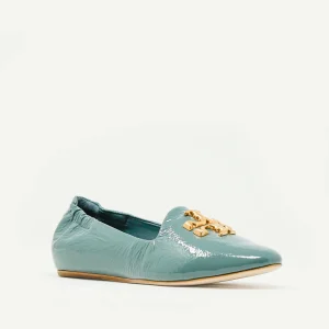Scarpe TORY BURCH: Pantofole blu in vernice con logo dorato