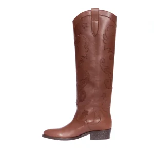 Scopri i camperos boot in pelle ricamata da VIA ROMA 15
