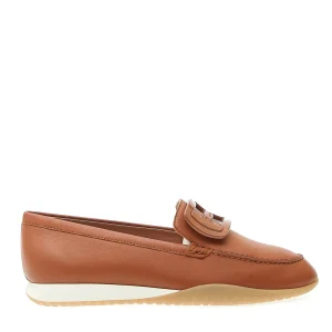 Scopri i mocassini Hogan Olimpia Z in pelle color tan