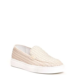 Scopri le nostre eleganti pantofole in pelle intrecciata beige