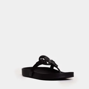 Scopri le nuove flip flops TORY BURCH in pelle nera