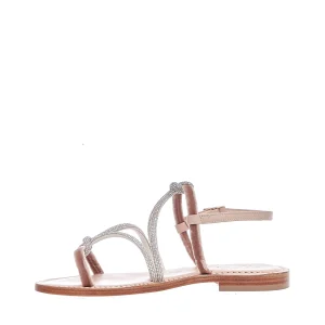 Scopri le scarpe PAOLA FIORENZA: sandali in velluto rosa e corda